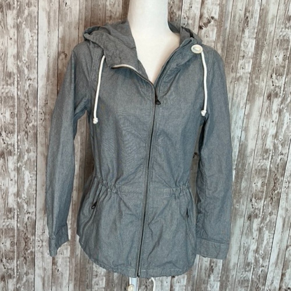 Women's L.O.G.G Navy & White Hooded Jacket size 6